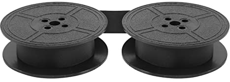 Olsixxuuk 1 pack skrivmaskin, färgband, tvillingspool, skrivmaskin, färgband, dubbel spole, färgförpackning, äckdel, för de flesta skrivmaskiner (svart)