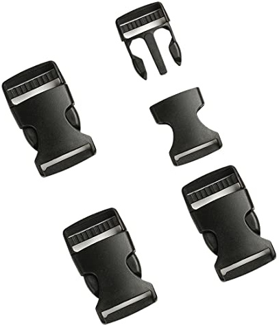 WeddHuis 4 Stück Gurtband Steckschnallen Für 25 Mm Breite Gurtbänder, Steckschnallen-Klickverschluss, Ersatz Steckverschluss, Schnalle Reparatur, Rucksack Gurtschnalle, Steckschließe Gurt