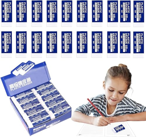 30 Pièces Gomme Blanche, 2B Gomme à Effacer, Gomme, Gommes douce et durable, Sans Débri, Ne Laisse Pas de Trace, Gommes à Effacer Convient pour Étudier Dessiner Concevoir Travailler