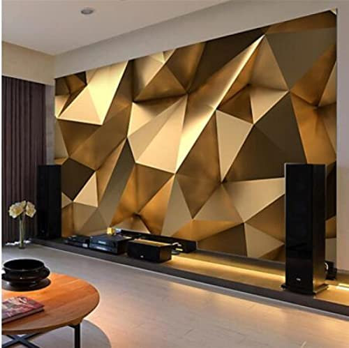 Fototapete 3D Effekt xxl 350 x 250cm Hintergrundbild wandbilder fotografie wandplakat vliestapete wandgestaltung aufkleber für TV Wohnzimmer Schlafzimmer kinderzimmer Dekoration Gold&Stereo Effekt