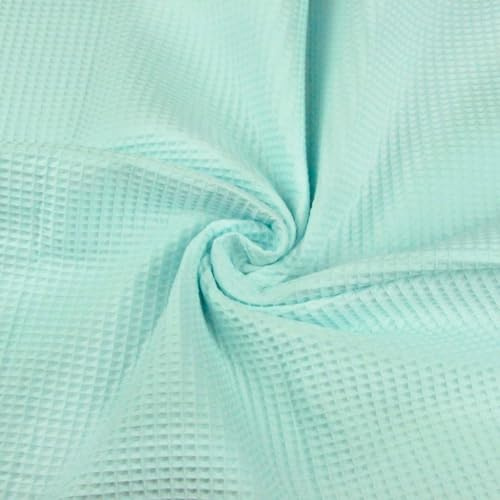 Textrend Baumwollstoff Meterware - Fabric Stoff Waffel - Stoff zum Nähen - Weiches Antiallergisches Material - Textilien 1x1.6m - Stoffe Meterware (Minze)