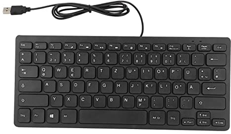 Akozon 78-Tasten-Ultra-Slim-Sprachtastatur, Mu e Hin, Kabelgebundener USB-Anschluss, Deutsch, Russisch, Französisch, Tastatur, Esk op, Computer, Kleine Tastatur, Französisch, Englisch,