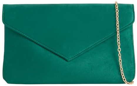Pochette in finta pelle scamosciata, stile busta, da sposa, ballo di fine anno, matrimonio, festa, borsetta a mano