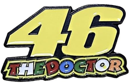 46 The Doctor Valentino Rossi Moto GT Motor Racing Motorcycle Motorbike Race 1.2 Lapel Enamel Pin Badge