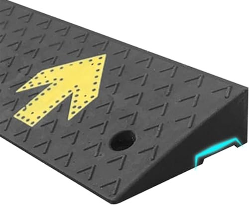 XAoSCd Rampe Für Auto-Einfahrt, Bordsteinkante, Robuste Gummi-Bordsteinrampe, Verwendet Für Laderampe, Garage, Gehweg, LKW, Roller, Fahrrad (Einfarbig, 100 X 25 cm X 12 cm/3,4 X 9,8 X 4,7 Zoll)
