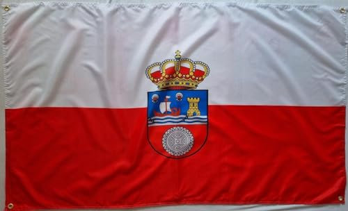 Bandera de Cantabria, reforzada con 4 ojales, 150 cm x 90 cm (Cantabria) MateyCo