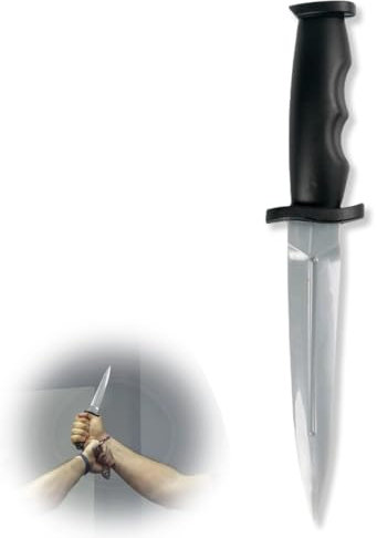 XPEX 1 coltello finto per Halloween, coltello da allenamento in silicone, accessori fai da te per spettacoli