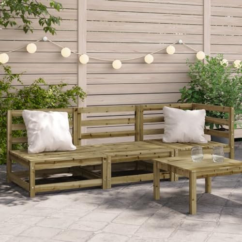 Xichuzi Gartensofa 3-Sitzer Kiefernholz Imprägniert, Balkonmöbel, Gartenlounge, Gartenmöbel, Balkon Sofa, Terrassen Sofa, Terrassenmöbel - 837955