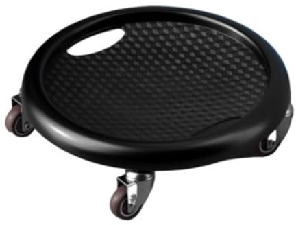 Bauchtrainer Bauchroller 4-Rad-Gleitplatte Bauchmuskeltrainer Multifunktions-Körpertrainingssystem Roller Fitness Mute Wheel Trainingsgeräte(Black)