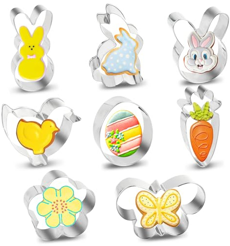 Easter cookie cutters, 8 pieces cookie cutter, Easter cookie cutter set, Easter cookie cutter, bunny biscuit cutter, Easter cookie cutter, Easter cookie cutter for baking