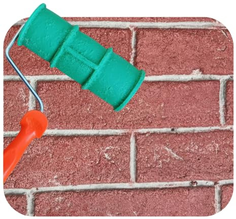 Strukturwalze für Zement, Mörtel und Einschichten, Thematisierung, bedruckter Beton (Ziegel)