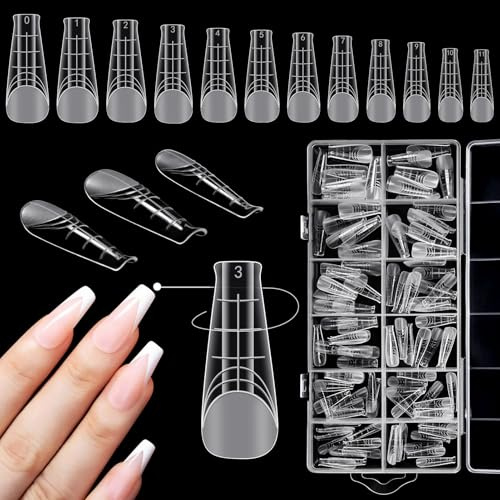 Kiiwah 120 Pièces Popit Ongle, Durable et Réutilisable Capsule Polygel Nail Double Formes avec des Lignes Graduées Moule à Ongles D'Extension pour Amateurs et Apprenants du Nail Art Diy