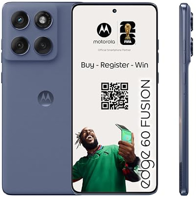 Motorola Edge 60 Fusion 256 Go, Smartphone debloqué, écran 6,67, Appareil Photo 50 MP, Batterie 5200 mAh, Slipstream (Gris), Coque de Protection et câble USB C Inclus
