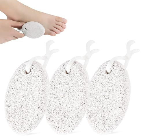3PCS Pumice Stone for Feet, Natural Foot Stone Hard Skin Remover Foot Pumice Scrub for Dead Skin Cracked Heels Exfoliation