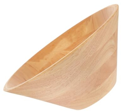 Holibanna Large Capacity Wooden Salad Bowl Cone Shape Natural Wood for Serving and Mixing Salads for Kitchen Use and Entertaining