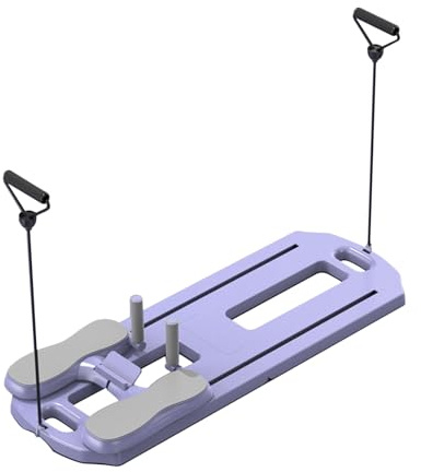 Pilates Reformer Board – PP 102 x 36 cm vikbar glidande fitnessmaskin, TPE-handtag magträningsplattformar, bärbar styrketräningsutrustning | hemma pilatesträning, uthållighetsträning,