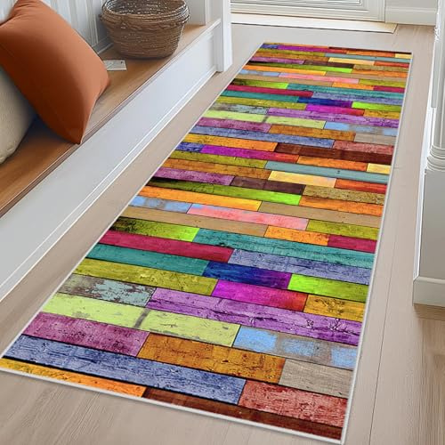 Alfombra Pasillo Larga 80 x 200 cm Alfombra Corredor Antideslizante Lavable Alfombra Cocina Moderna Alfombras de Pasillo Absorbente Felpudo Alfombras de área para Lavadero Entrada Comedor Habitacion