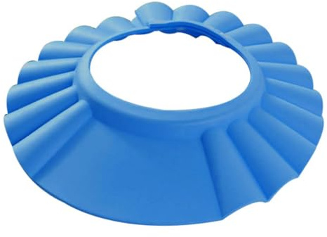 Verstellbare Waschhaube aus Eva mit Druckknopf Blau | Babys und Kinder, Leicht Anzulegen, Hitzebeständig, , Flexible Passform