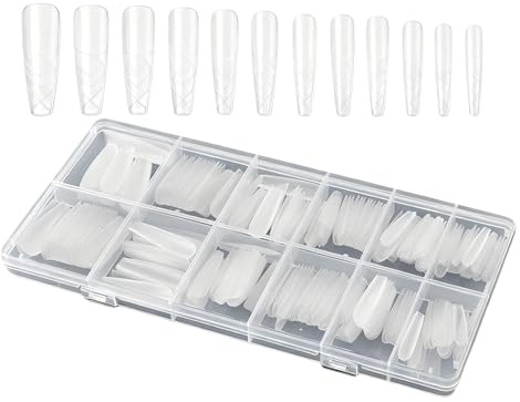 Tips Unghie Ricostruzione, Forme Per Punte Per Estensione Unghie, Forme Per Nail, 240 Pezzi Punte Trasparenti A Pressione, Modulo Per Estensione Nail Gel Acrilico Professionale