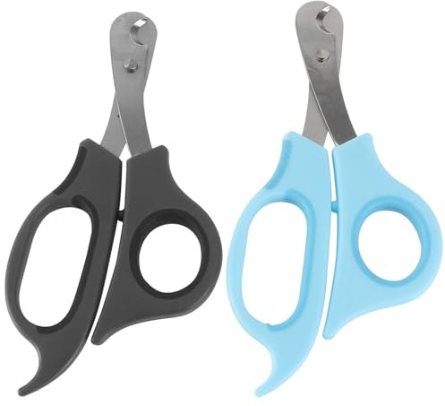 SEWACC 2 Stück Ergonomische Katzen nagelschere aus Edelstahl Sicheres Komfortables Krallentrimmer Fell Krallenpflege bei Kleinen Haustieren Inklusive Pflegeleichtem Langlebigem Design