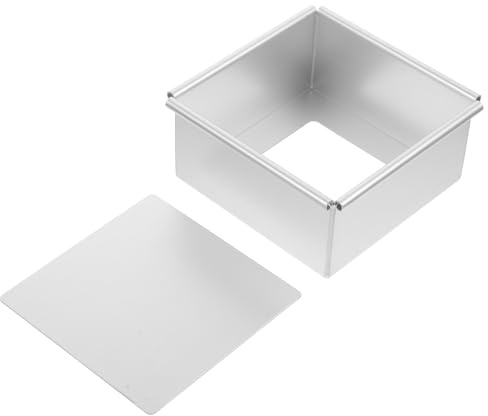 Didiseaon Square Cake Baking Mold with Removable Bottom Non Stick Baking Pan for Cheesecake Metal Cake Pan for Oven Use Home Kitchen Shop and Bakery