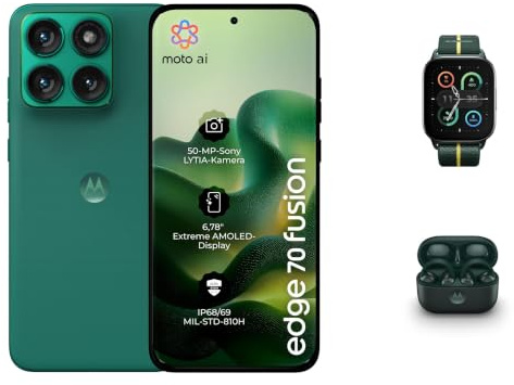Motorola Edge 70 Fusion Smartphone 50-MP-Kamera 8-256 GB Green