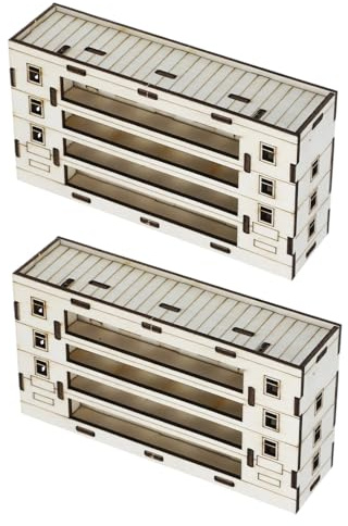 GATHINESS in Legno Casetta in Miniatura Design e Grezzo 2 per Apprendimento Interattivo e Personalizzazione per Ufficio e Spazi Abitativi