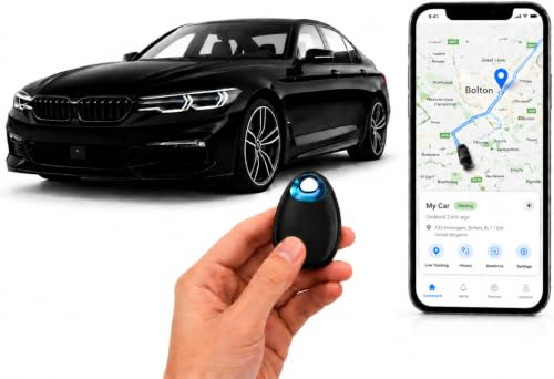 Car GPS Tracker,No SIM Card,No Monthly Fee,No Charging Required(2-Year Battery Life),Real-Time Location Tracking via App,IP67 Waterproof, Compatible with iOS & Android Ideal for Cars,Luggage,Bike