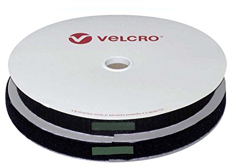 Velcro® Selbstklebendes PS18 Klettband für PVC-Vinyl und Kunststoff, schwarz, 50mm breit, 5m