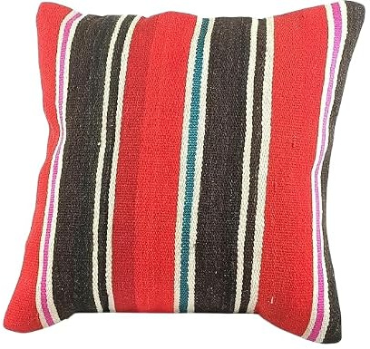 kelim kissen 40x40 cm handgefertigt kelim kissenbezug orientalische kissen kopfkissen viereckig dekorative bohemian kissenhülle dekokissen sofakissen zierkissen code 2511