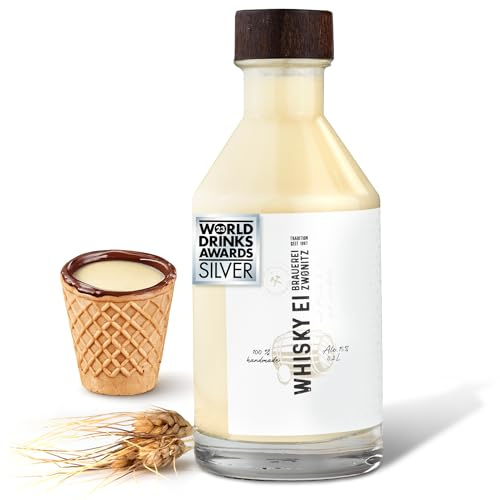 Brauerei Zwönitz Whisky Eierlikör aus dem Erzgebirge 0,2 Liter | Eierlikör Geschenk - Osterschnaps aus Sachsen mit original Zwönitzer Whisky - Cremiger Oster Likör - Ostergeschenke Eierlikör
