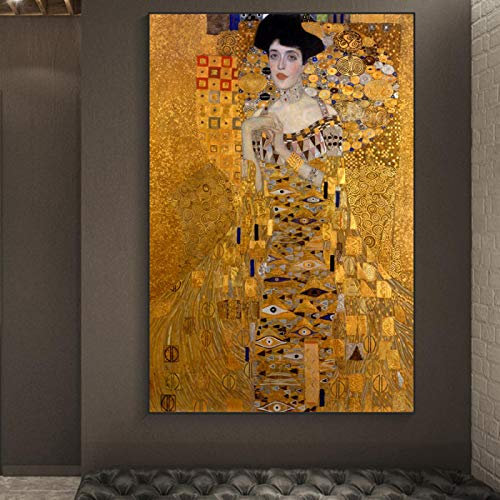Gustav Klimt Berühmte Gemälde Frau In Gold Reproduktion Dekor Poster Und Drucke Wohnzimmer Wohnkultur Wandkunst Bild 40x67cm (16x26in) Rahmenlos