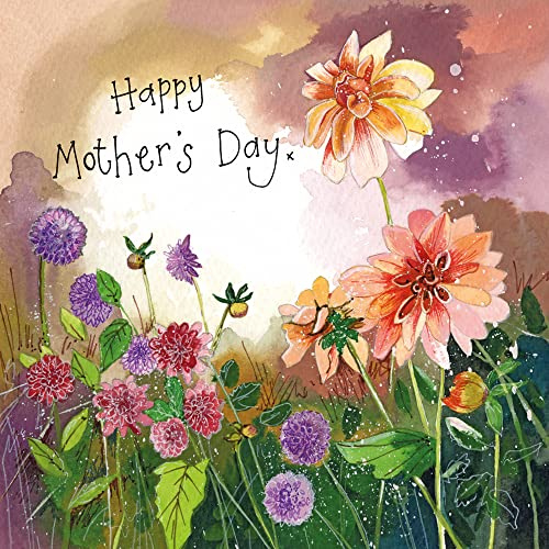 Alex Clark Art Ltd Happy Mother's Day Dahlias Foil Card