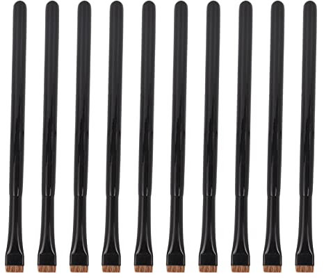 Sonew 10 Stück Eyeliner Pinsel, Professionelle Ultradünne Weiche Borsten Augenbrauen Liner, Flache Lidstrich Pinsel, Augen Make up Werkzeug für Frauen und Mädchen