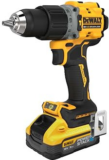 DEWALT DCD805 18V XR G3 Brushless Combi Drill with 2X 5.0Ah 18V Powerstack Batteries, Charger & Case