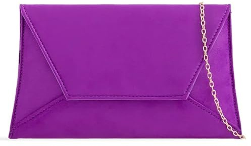 UShopUK Pochette in pelle scamosciata, stile busta, da sposa, ballo di fine anno, matrimonio, festa, borsetta