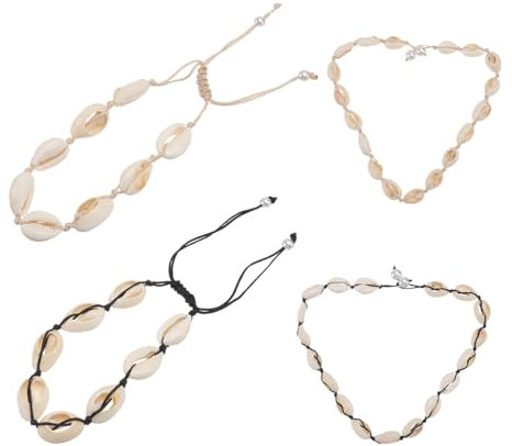 PACKOVE 1 Satz Muschelkette Fußkettchen de para mujer Hawaiian shell charme Perlenkette Freundschaftskette eine Halskette Frauen Halskette Armband frauen schmuck Sommer
