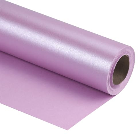 Ruspepa Ljuslila matt omslagspapper – 43 cm x 10 m – enfärgat pärlskimrande papper perfekt för bröllop, födelsedag, jul, babyshower