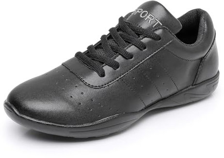 SWDZM Tanzschuhe Damen Training Cheerleading Schuhe Varsity Mädchen Tanz Sneaker Damen,Schwarz,Gummisohle,43EU