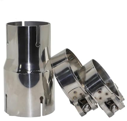 Embout D'echappement Accessoires Voiture Universel En Acier Inoxydable Tuyau D'échappement Réducteur Adaptateur Moto Silencieux D'échappement Pipeline Tuyau Soudé Tuyau D'échappement ( Size : I.D 48MM