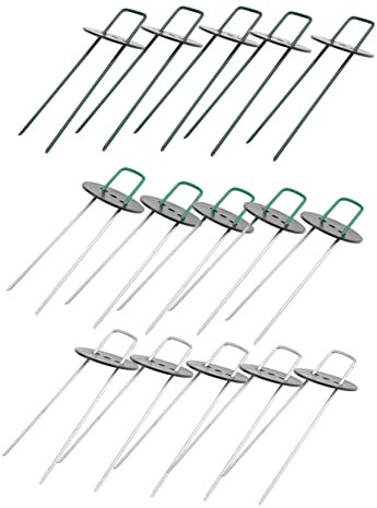 Parliky 1ensemble Piquets De Fixation u Galvanisé pour Tentes Et Pelouses Argentés Et Verts Outils De Jardinage Pratiques pour Maintenir Le Gazon Tentes Place