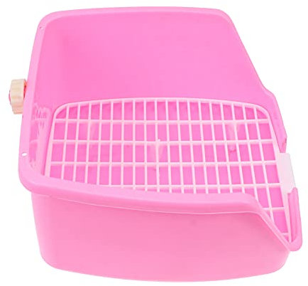 DECOMELODY Chinchilla Toilette 1Stück Kleintierklo für Kaninchen Meerschweinchen Hamster Auslaufsichere Kunststoff Wurf Kasten Langlebig und Tragbar Haustier Töpfchen Trainer für Kleintiere