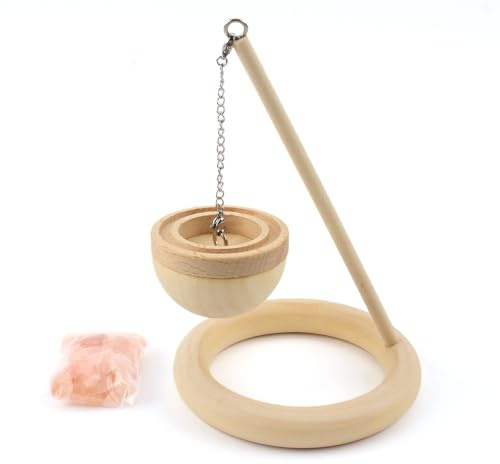 VinBee 2 Stück Salzstein Diffuser,Duftsteine Für Schlafzimmer, Bad, Büro und Auto, auf Reisen, Aromatherapie im inderzimmer,ätherische Öle Stone Diffuser aus Holz,mit salzsteine（Keine ätherischen Öle）