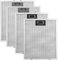 DAJAVE 4 Pack Cooker Hood Filter 320x260mm Extractor Fan Filters Metal Mesh 5-Layer Kitchen Extractor Fan Filter Replacement Cooker Hood Grease Filters for Most Cooker Hoods, Extractor Fans Vent