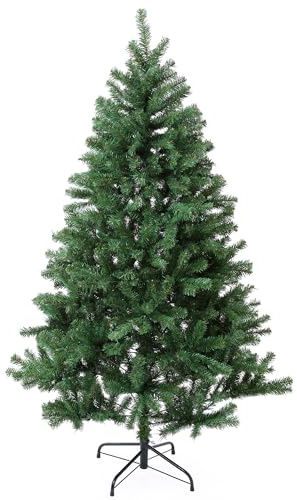 ONEIN Künstlicher Weihnachtsbaum 180 cm – Dicht & Naturgetreu wie Nordmanntanne – Grüner PVC Christbaum mit stabilem Metallständer & Klappsystem – Kunst Weihnachtsbaum für Innenbereich