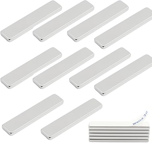 Flewdart 10pcs Imanes Neodimio Neodimio Potente Rectangular 30x10x3mm, Imán Adhesivo Fuerte, Iman Autoadhesivo Con Cinta De Doble Cara (10, 30x10x3mm)