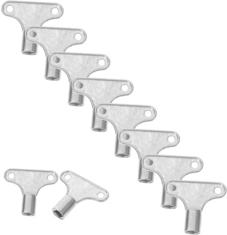 Gatuida 10pezzi Chiave Per Spurgo Radiatori in Metallo Utensile Idraulico Per Valvole Di Spurgo e Scarico Strumento Multifunzionale Per Prese d Aria Del Radiatore