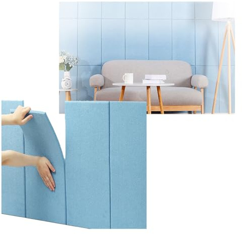 Pack of DIY Soundproof Accent Wall Panels,Panel Headboard Upholstered,Anti-Collision Padding,for Playroom Nursery Decor(Color 3,60x30cm-2pcs)