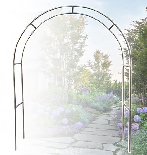 Arco de rosas de jardín de 230 cm/240 cm, resistente a la intemperie, para interiores y exteriores, bodas, cumpleaños, decoraciones de fiesta, arco floral (tamaño: 2,8 x 2,4 m)