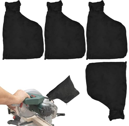 Sac collecteur de poussière - Sac à poussière pour ponceuse, ponceuse, ponceuse, ponceuse à onglet - Noir